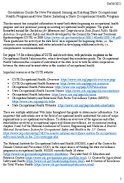 Orientation Guide for New Personnel Joining an Existing State Occupational Health Program and New States Initiating a State Occupational Health Program