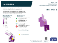 MI Congressional District 08 Stroke and Stroke Centers Map 118th Congress