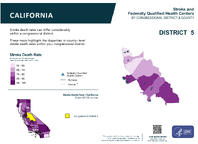 CA Congressional District 05 Stroke and Federally Qualified Health Centers Map 118th Congress