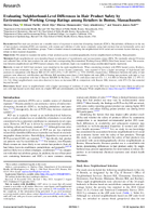 Evaluating NeighborhoodLevel Differences in Hair Product Safety by Environmental Working Group Ratings Among Retailers in Boston Massachusetts