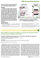 Roof Stability and Support Strategies Associated with LongwallInduced Horizontal Stress Changes in Belt Entries