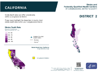 CA Congressional District 02 Stroke and Federally Qualified Health Centers Map 118th Congress