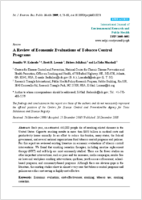 A Review of Economic Evaluations of Tobacco Control Programs