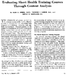 Evaluating short health training courses through content analysis