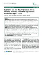 Substance use and dietary practices among students attending alternative high schools results from a pilot study