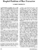Hospital problems of mass evacuation