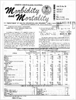 Morbidity and Mortality Weekly Report Vol 23 No 38 week ending September 21 1974
