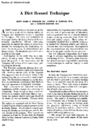 A diet record technique