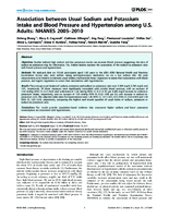 Association between Usual Sodium and Potassium Intake and Blood Pressure and Hypertension among US Adults NHANES 20052010