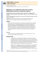 Metabolism of the Antibacterial Triclocarban by Human Epidermal Keratinocytes to Yield Protein Adducts