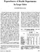 Expenditures of health departments in large cities