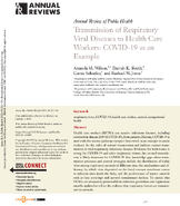 Transmission of Respiratory Viral Diseases to Health Care Workers COVID19 as an Example