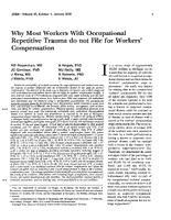 Why Most Workers with Occupational Repetitive Trauma Do Not File for Workers Compensation