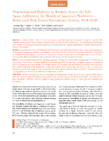 Depression and Diabetes in Workers Across the Life Span Addressing the Health of Americas Workforce  Behavioral Risk Factor Surveillance System 20142018