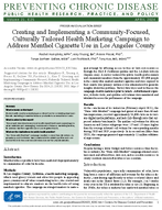Creating and Implementing a CommunityFocused Culturally Tailored Health Marketing Campaign to Address Menthol Cigarette Use in Los Angeles County
