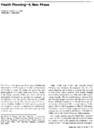 Health PlanningA New Phase