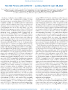 First 100 Persons with COVID19  Zambia March 18April 28 2020
