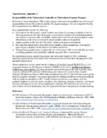 Essential Components of a Public Health Tuberculosis Prevention Control and Elimination Program Recommendations of the Advisory Council for the Elimination of Tuberculosis and the National Tuberculosis Controllers Association 8 Appendices