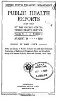 Public Health Reports  v 53 no 34  cover
