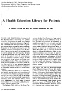 A health education library for patients