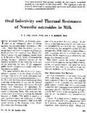 Oral infectivity and thermal resistance of Nocardia asteroides in milk