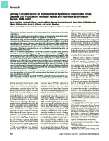Urinary Concentrations of Metabolites of Pyrethroid Insecticides in the General US Population National Health and Nutrition Examination Survey 19992002