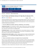 How To Clean and Disinfect Schools To Help Slow the Spread of Flu 2010