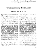 Training nursing home aides