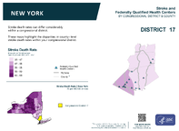 NY Congressional District 17 Stroke and Federally Qualified Health Centers Map 118th Congress