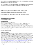 Indium Phosphide and Other Indium Compounds from Identification of research needs to resolve the carcinogenicity of highpriority IARC Carcinogens