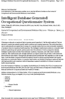 Intelligent Database Generated Occupational Questionnaire System