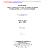 Survey Report Control Technology Evaluation for Controlling Worker Exposure to Asphalt Fumes from Roofing Kettles Kettle Operated Using an Afterburner System at Glenwood Elementary School San Rafael California