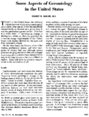 Some aspects of gerontology in the United States