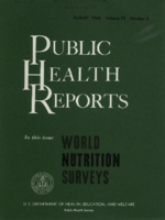 Public Health Reports  v 75  no 8  cover