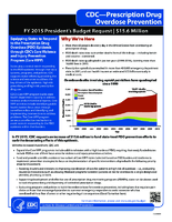 CDCPrescription Drug Overdose Prevention FY 2015 Presidents Budget Request 156 Million