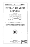 Public Health Reports  v 44 no 22  cover