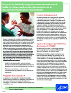 Proteja a los bebs del sangrado potencialmente mortal hable con futuros padres sobre los beneficios de la inyeccin de vitamina K en recin nacidos