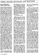 PUBLIC HEALTH PROGRAMS AND PRACTICES