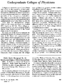 Undergraduate colleges of physicians