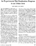 An Experimental Rat Eradication Program In An Urban Area