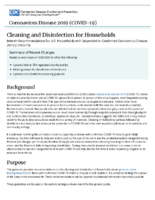 Cleaning and Disinfection for Households Interim Recommendations for US Households with Suspected or Confirmed Coronavirus Disease 2019 COVID19 May 27 2020