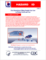 Fire Hazards from Filling Portable Gas Cans in Pickup Trucks and Cars