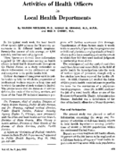 Activities of health officers in local health departments