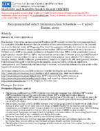 Recommended adult immunization schedule  United States 2010