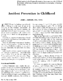 Accident prevention in childhood