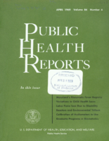 Public Health Reports  v 84  no 4  cover