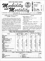 Morbidity and Mortality Weekly Report Vol 22 No 16 week ending April 21 1973