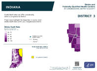 IN Congressional District 03 Stroke and Federally Qualified Health Centers Map 118th Congress