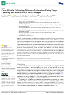Farm Vehicle Following Distance Estimation Using Deep Learning and Monocular Camera Images