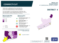 CT Congressional District 04 Stroke and Stroke Centers Map 118th Congress